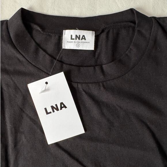 LNA Strong Shoulder Tee in Black Size S - Picture 5 of 8